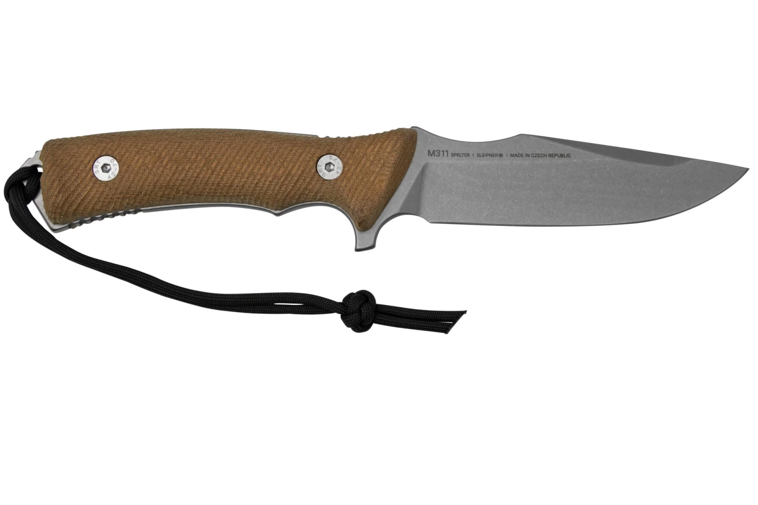 ANV Knives M311 SPELTER Stonewashed Sleipner, Coyote Handle, Black Kydex Sheath, Cuchillo De Supervivencia - Imagen 2