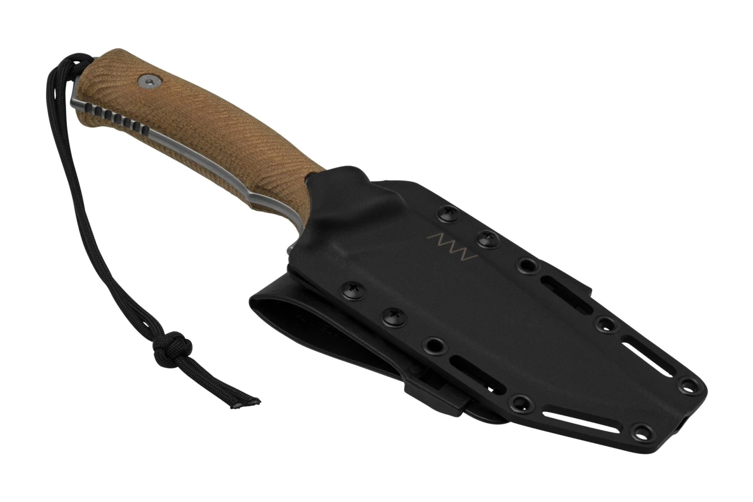 ANV Knives M311 SPELTER Stonewashed Sleipner, Coyote Handle, Black Kydex Sheath, Cuchillo De Supervivencia - Imagen 6