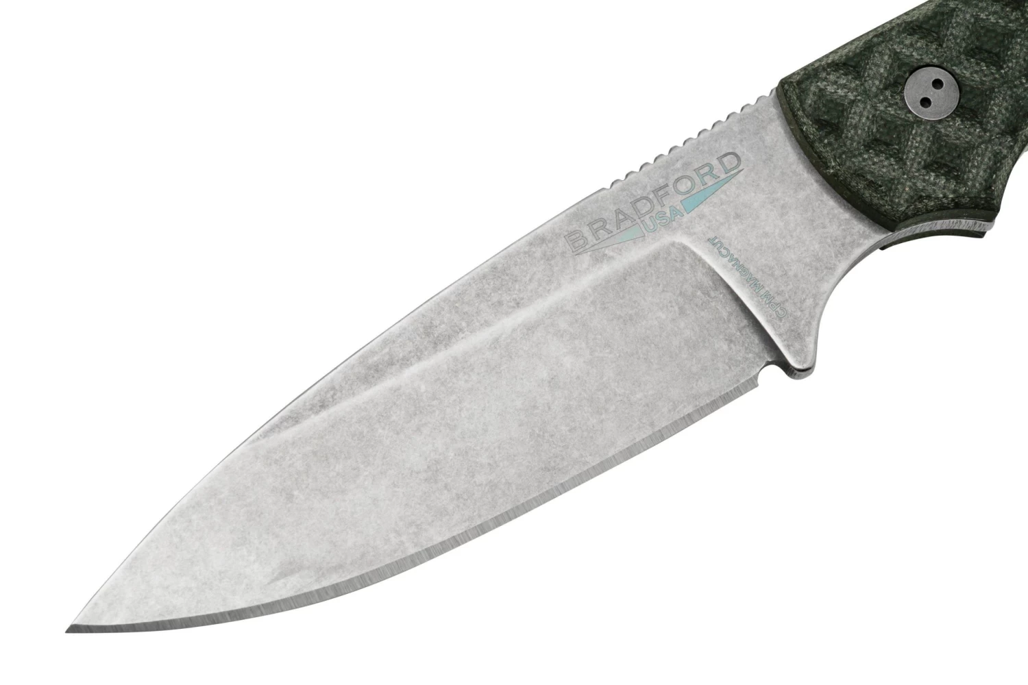 Bradford Knives Guardian 3, 32S-001-MC MagnaCut Sabre Stonewashed, Textured Black G10, Cuchillo Fijo - Imagen 3