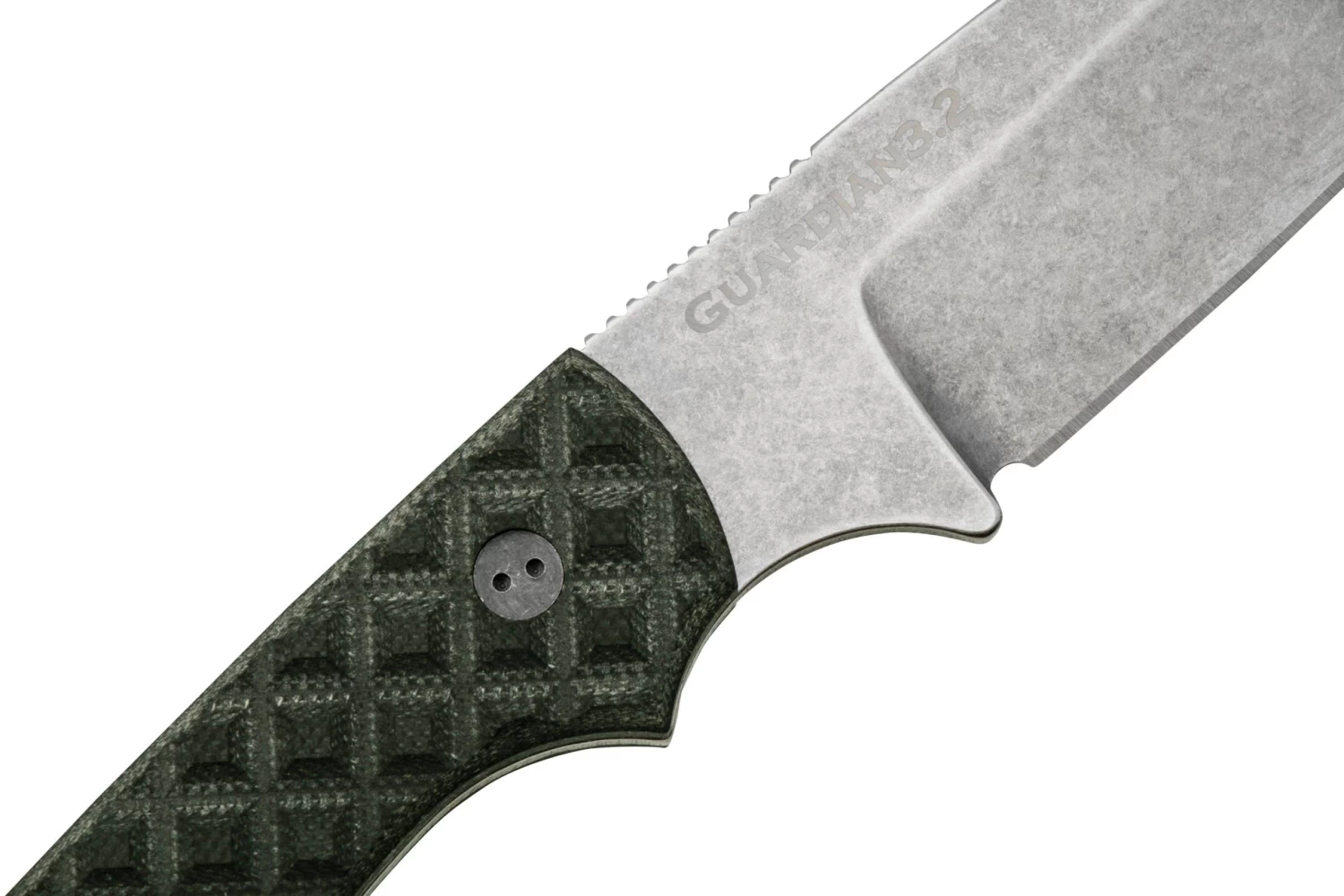Bradford Knives Guardian 3, 32S-001-MC MagnaCut Sabre Stonewashed, Textured Black G10, Cuchillo Fijo - Imagen 5
