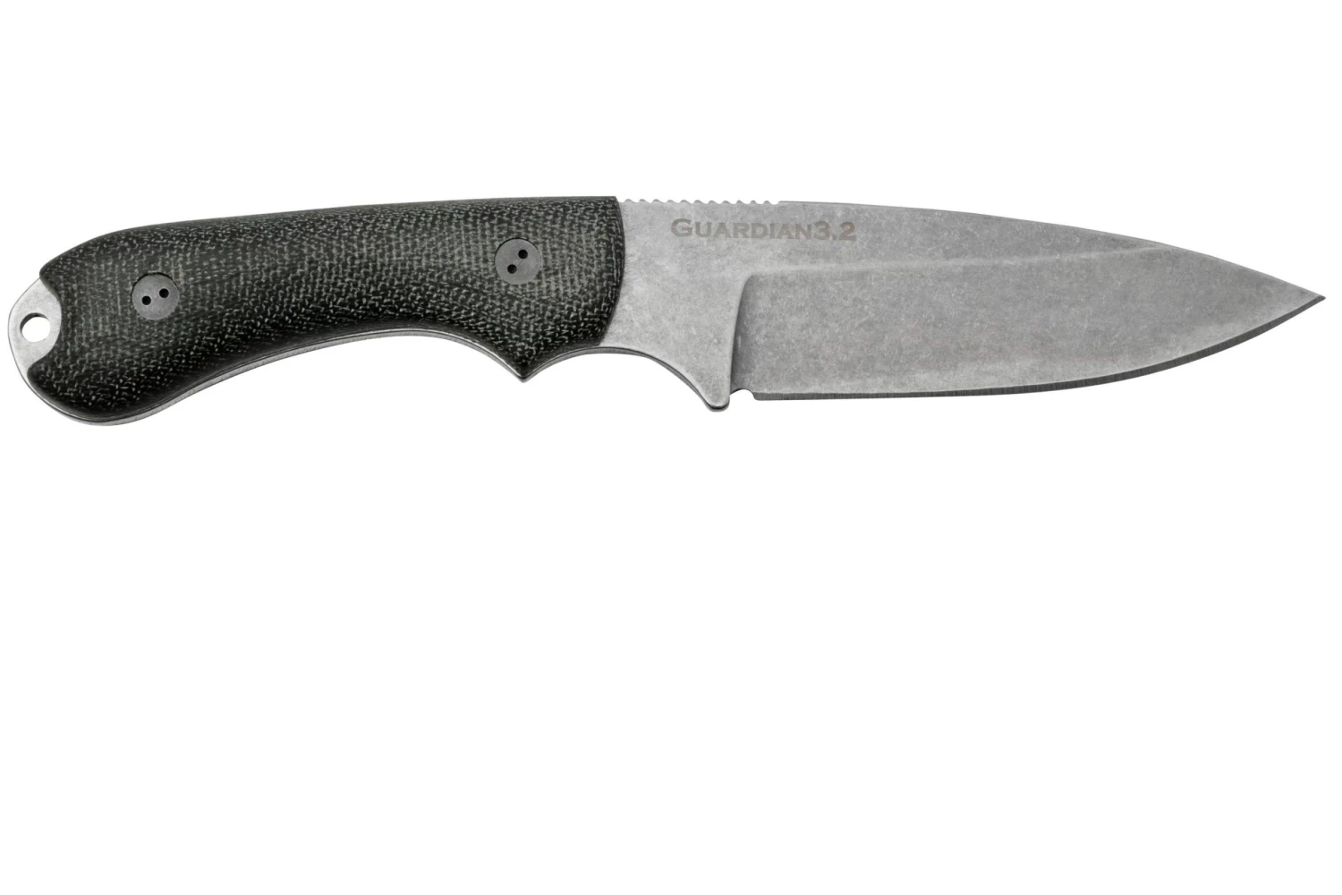 Bradford Knives Guardian 3, 32S-101-MC MagnaCut Sabre Stonewashed, 3D Black Micarta, Cuchillo Fijo - Imagen 2