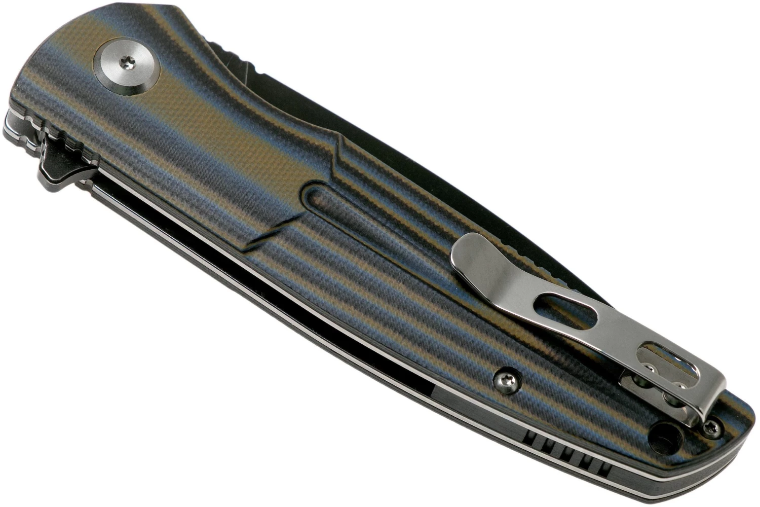 Bestech Fin BG34D-3 Black SW/Negro-Azul-Marròn G10 Navaja - Imagen 4