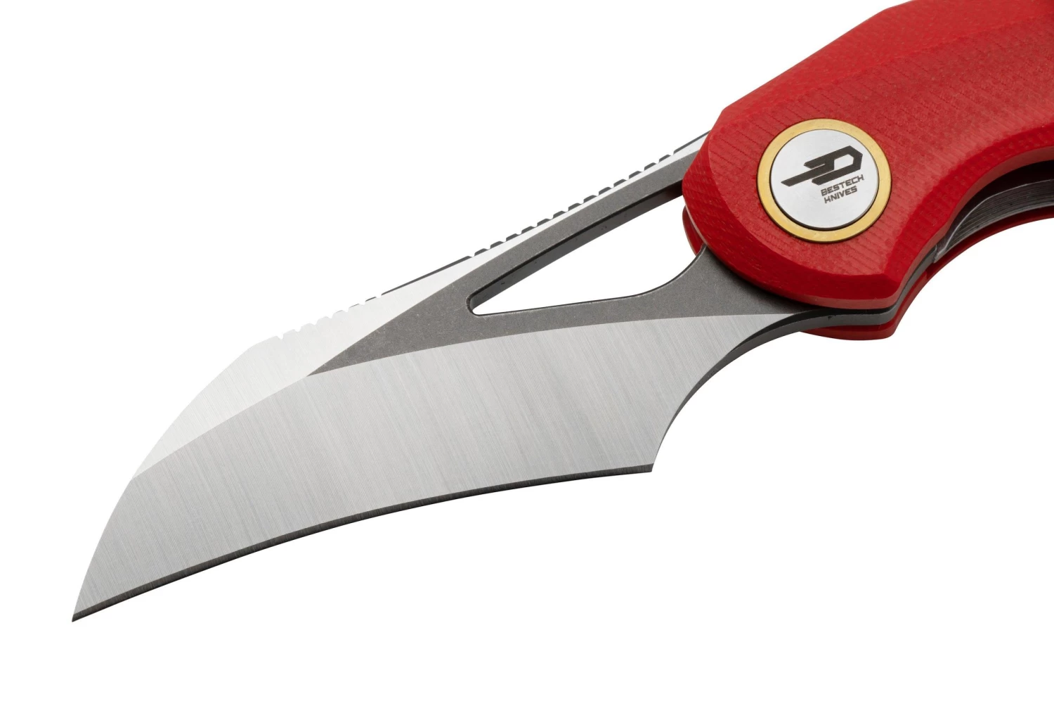 Bestech Bihai Gris DLC Satin Stonewashed, Red G10 BG53C-2 Navaja, Diseño Ostap Hel - Imagen 3