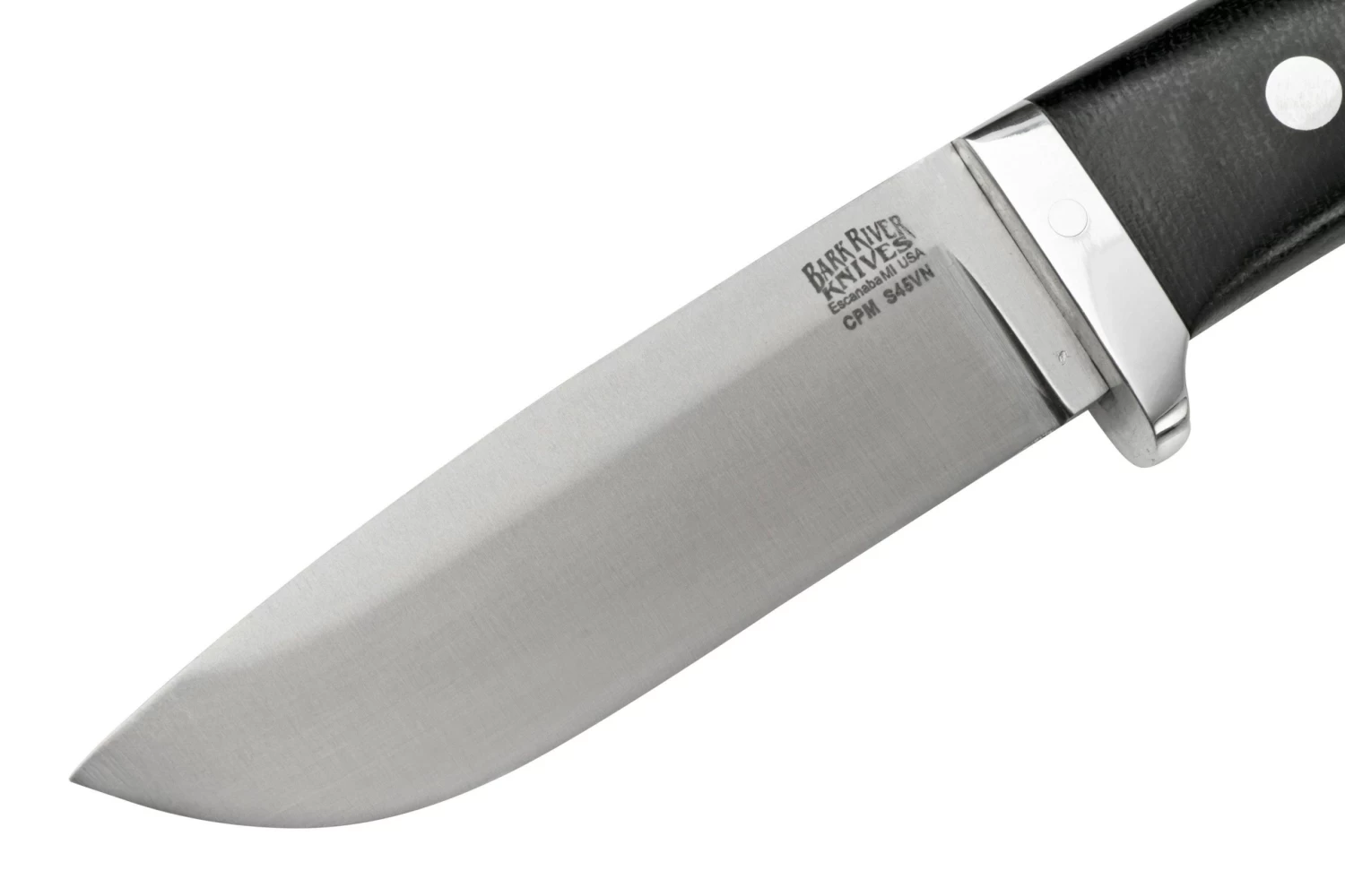 Bark River Classic Drop Point Hunter CPM S45VN Black Canvas Micarta, Cuchillo Fijo - Imagen 3