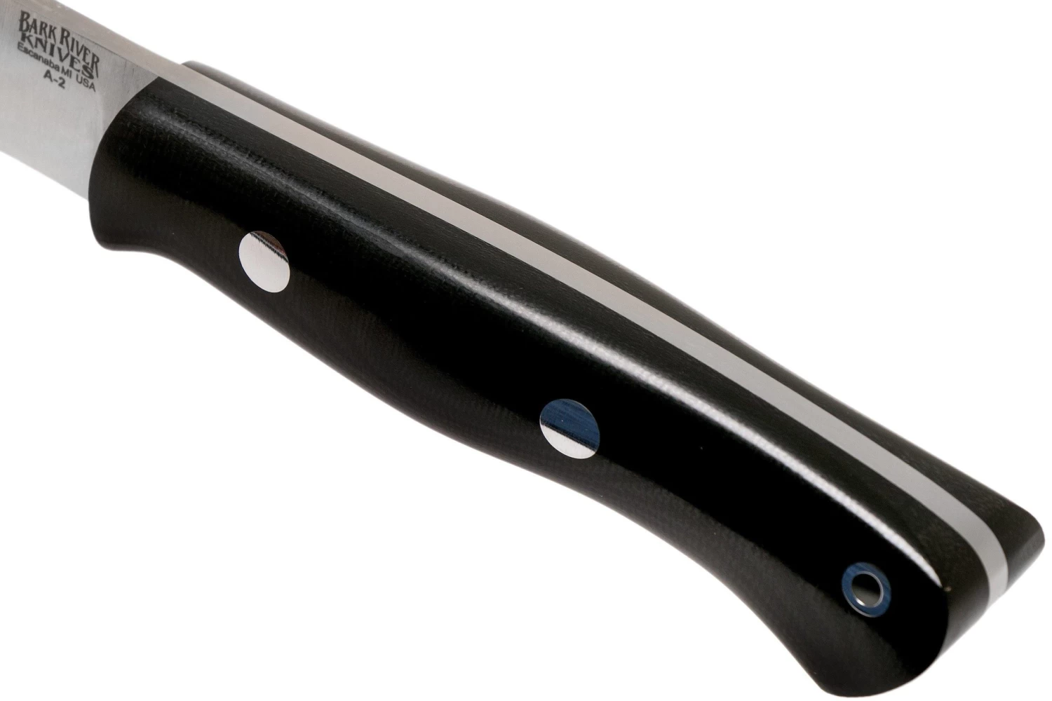 Bark River Aurora A2 Black Canvas Micarta, Cuchillo Bushcraft - Imagen 5
