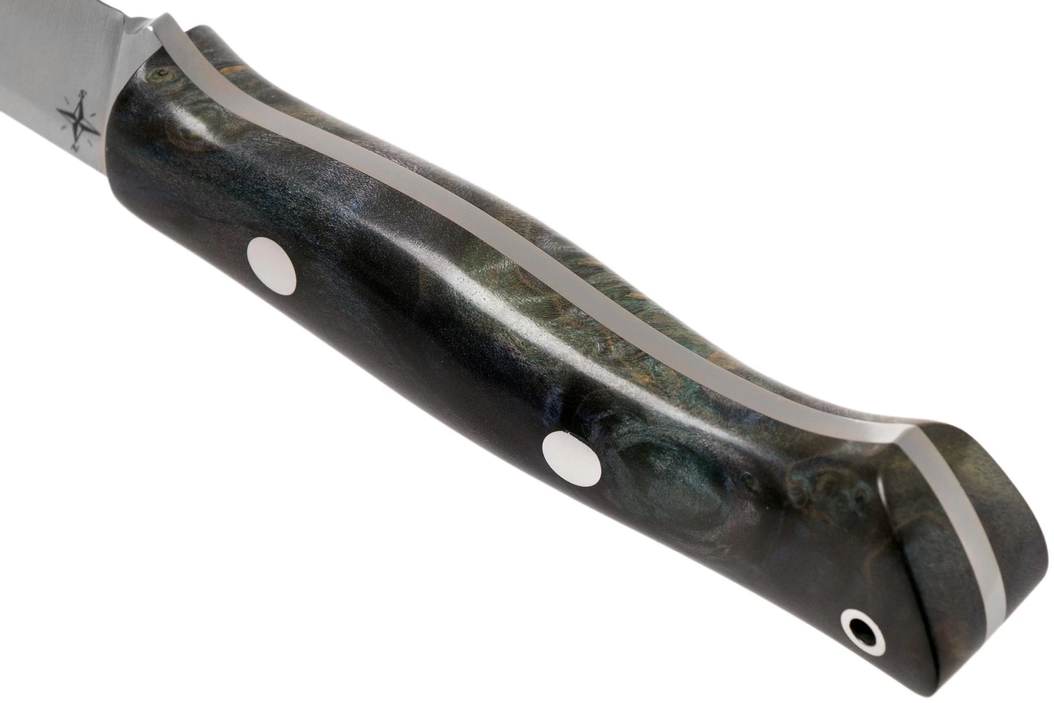 Bark River Aurora A2 Dark Blue Elder Burl, Cuchillo Bushcraft - Imagen 4