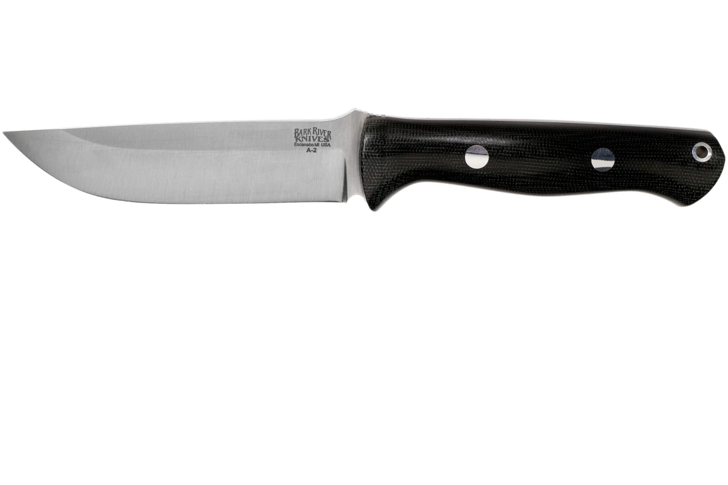 Bark River Bravo 1.2 A2 Black Canvas Micarta Cuchillo De Exterior