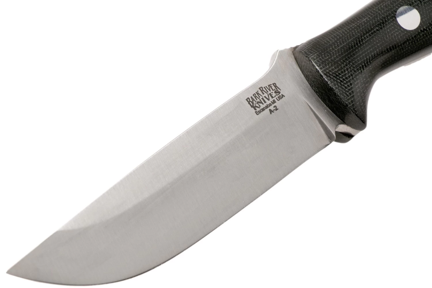 Bark River Bravo 1.2 A2 Black Canvas Micarta Cuchillo De Exterior - Imagen 3