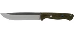 Bark River Bravo 1.5 Rampless CPM 3V Field Knife, Green Canvas Micarta