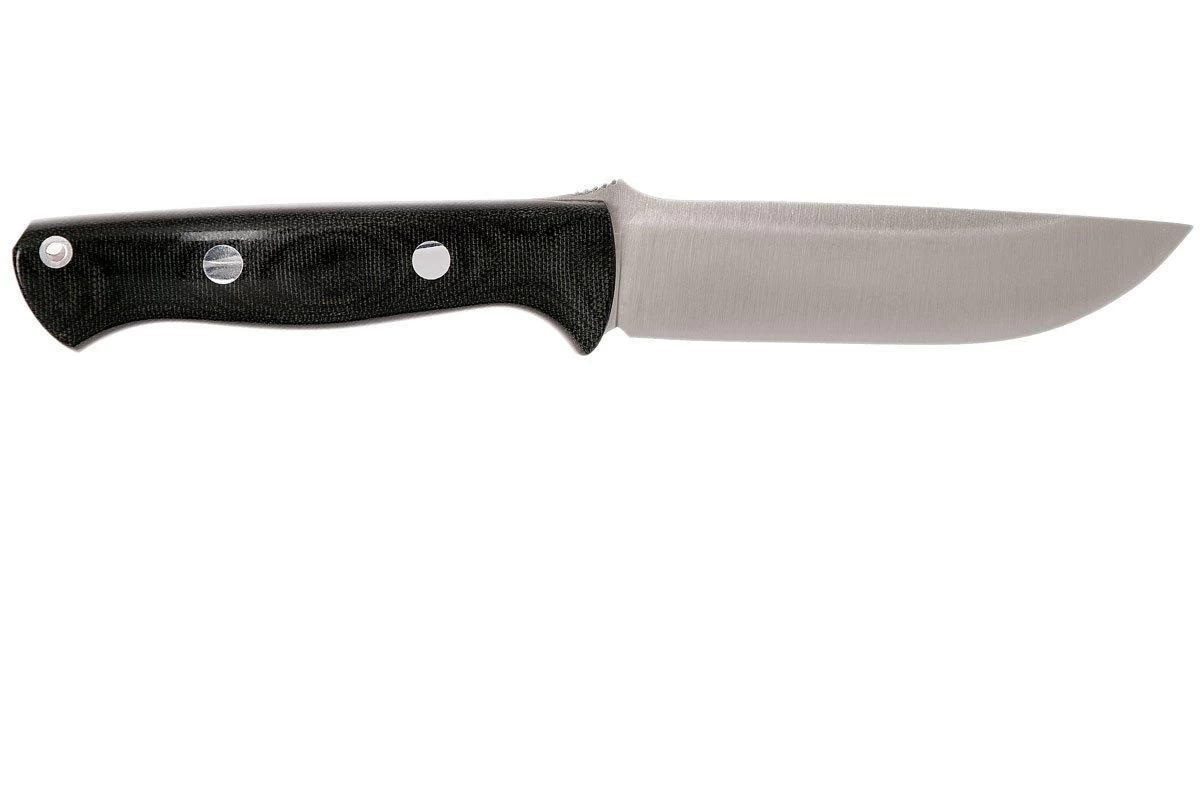 Bark River Bravo 1.2 CPM 3V, Black Canvas Micarta, Funda Marr贸n - Imagen 2