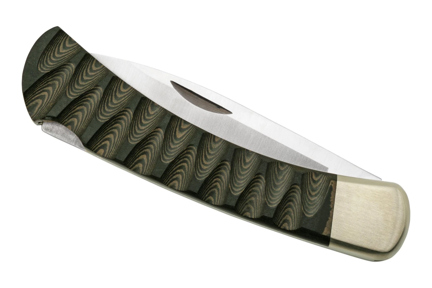 Buck 110 Folding Hunter Limited Edition 0110BKSLE, S45VN, Richlite Nickel Silver, Navaja - Imagen 6