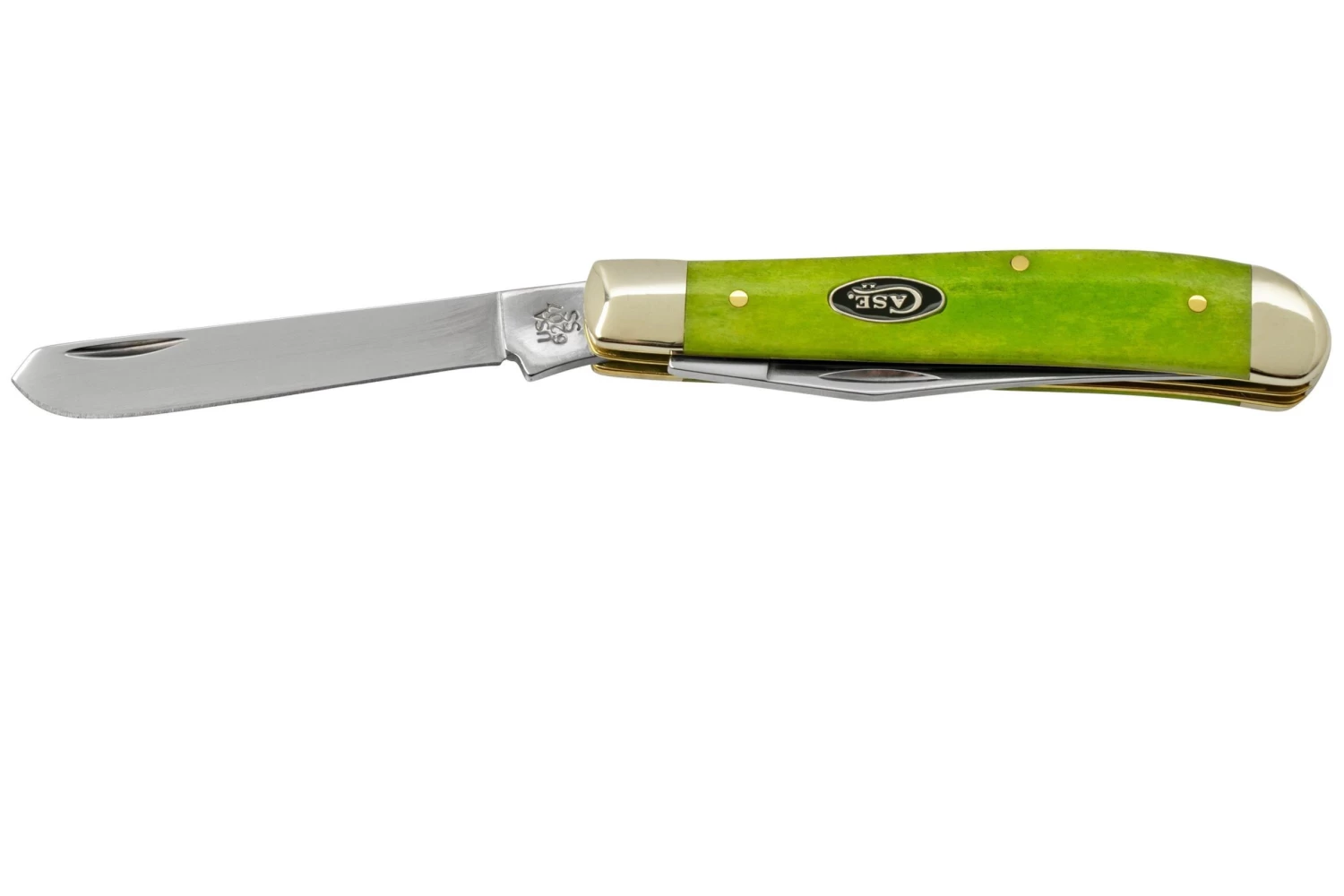Case Mini Trapper 53034 Green Apple Bone, Navaja