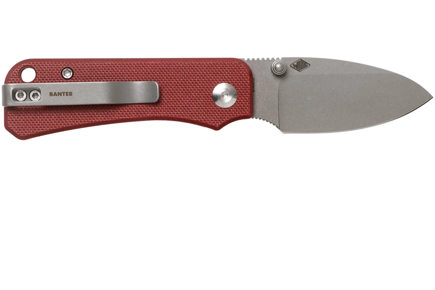 Civivi Baby Banter C19068S-6 Burgundy G10, Stonewashed Navaja, Ben Petersen Design - Imagen 2