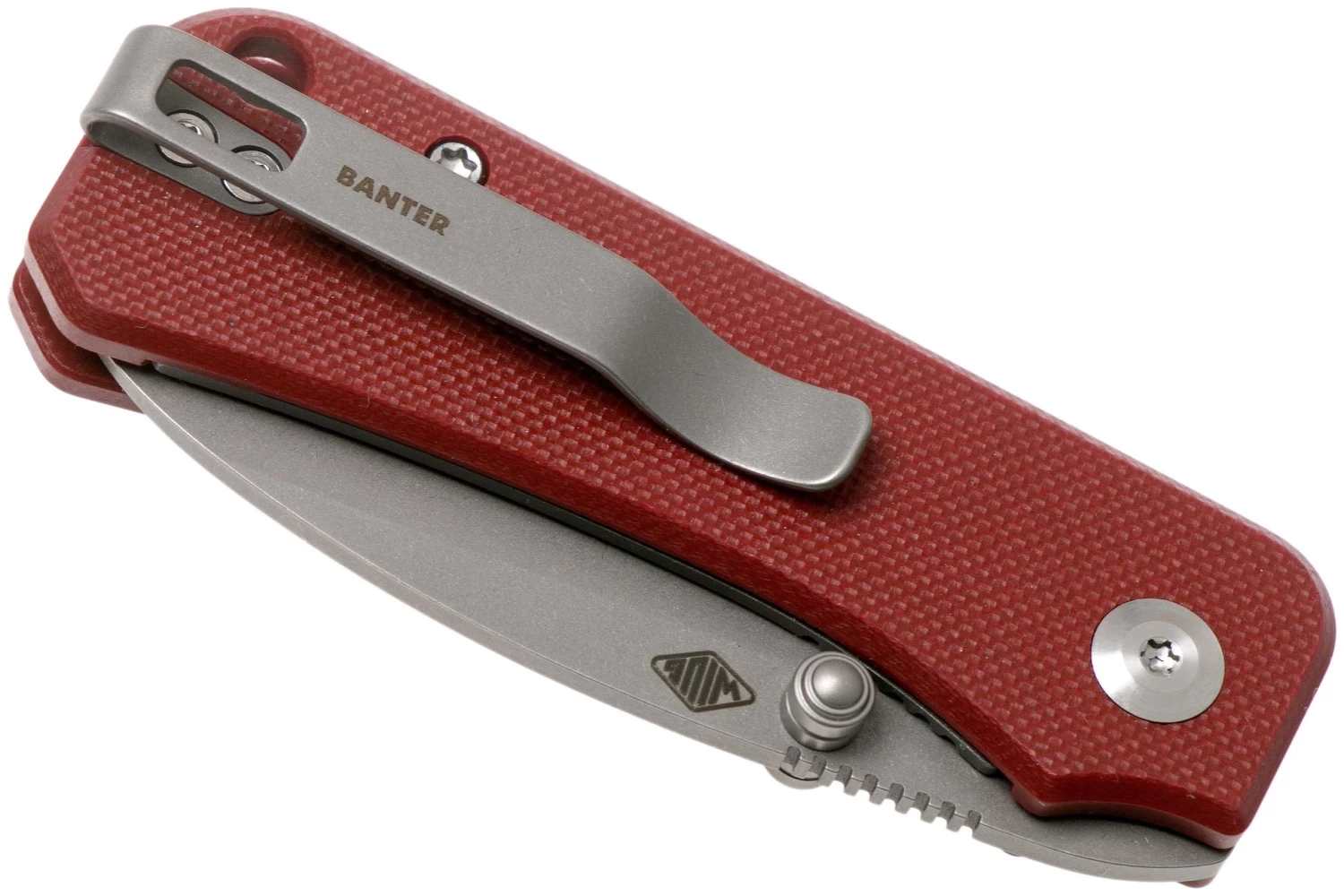 Civivi Baby Banter C19068S-6 Burgundy G10, Stonewashed Navaja, Ben Petersen Design - Imagen 4