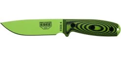 ESEE Model 4 Venom Green Blade 3D Neon Green-Black G10 Cuchillo De Supervivencia 4PVG-007 Funda Negra + Clip Para Cinturón