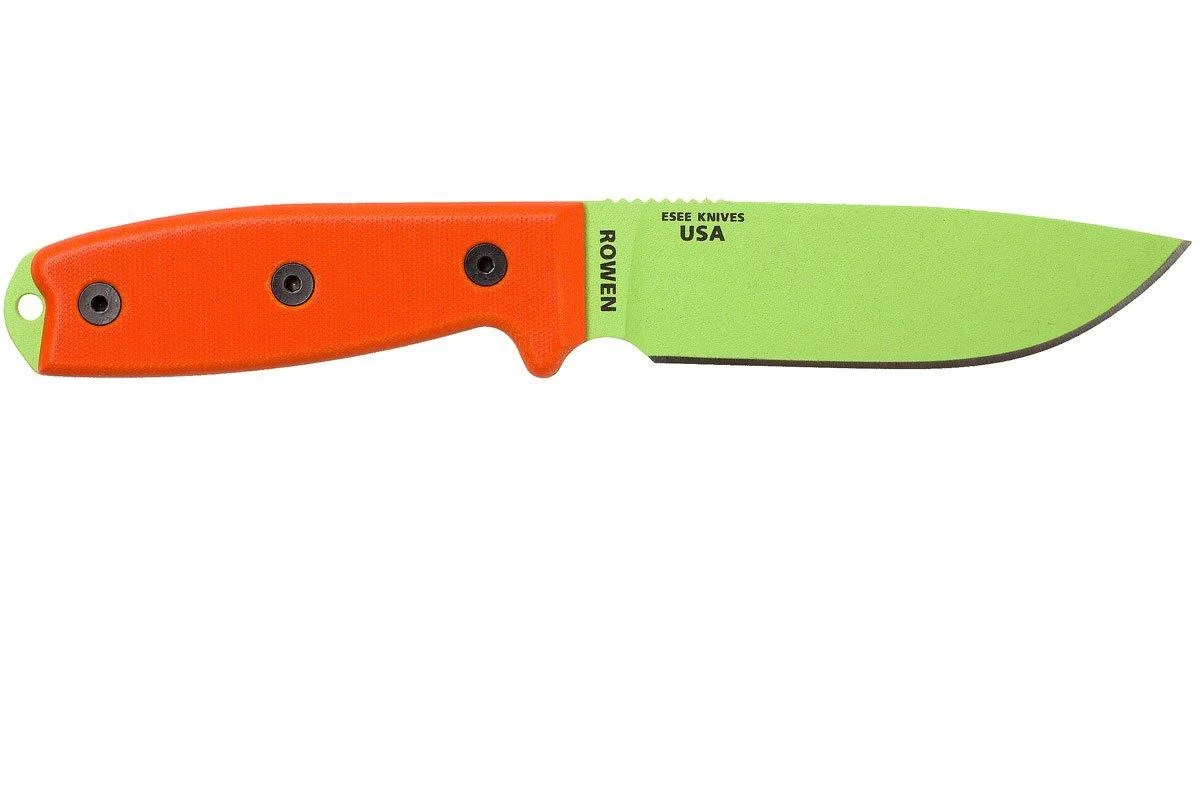 ESEE Model 4 Venom Green 4PM-VG Cuchillo De Supervivencia Con Funda + Clip De Cintur贸n - Imagen 2
