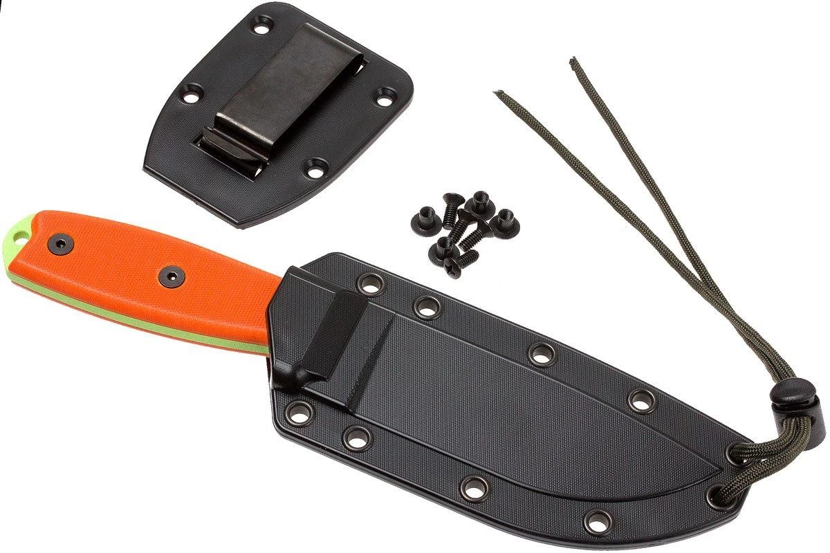 ESEE Model 4 Venom Green 4PM-VG Cuchillo De Supervivencia Con Funda + Clip De Cintur贸n - Imagen 7