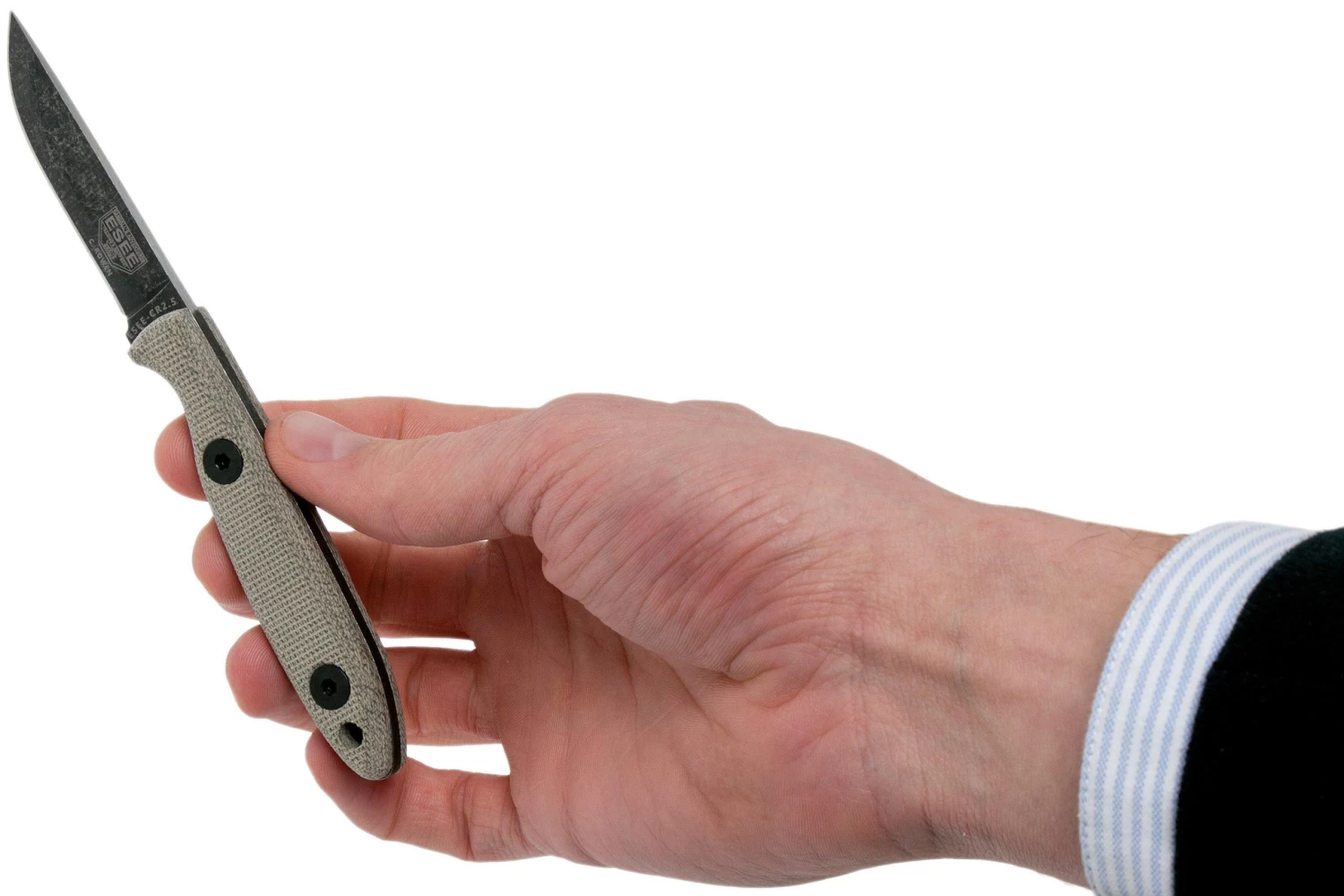 ESEE Camp-Lore CR 2.5 Black Oxide Coating Cuchillo Fijo, Cody Rowen Design - Imagen 6