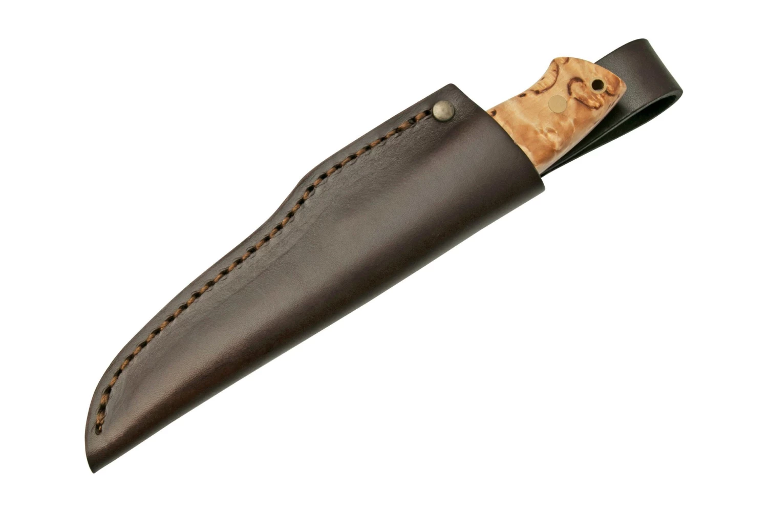 Brisa Trapper 95, N690Co Scandi, Stabilized Curly Birch, Cuchillo Fijo - Imagen 6