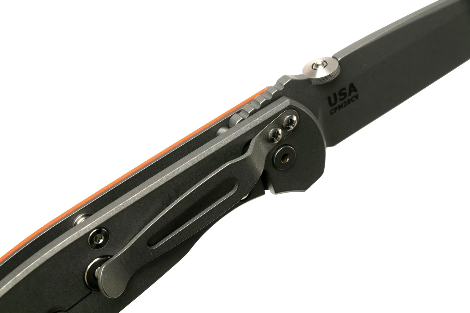 Rick Hinderer FireTac Spanto Acid Stonewash, Working Finish Orange G10, Navaja - Imagen 6