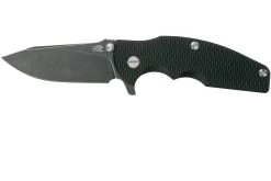 Rick Hinderer Jurassic Slicer Battle Black, Black G10 CPM 20CV Navaja