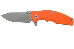 Rick Hinderer Jurassic Slicer Working Finish Orange G10 CPM 20CV Navaja