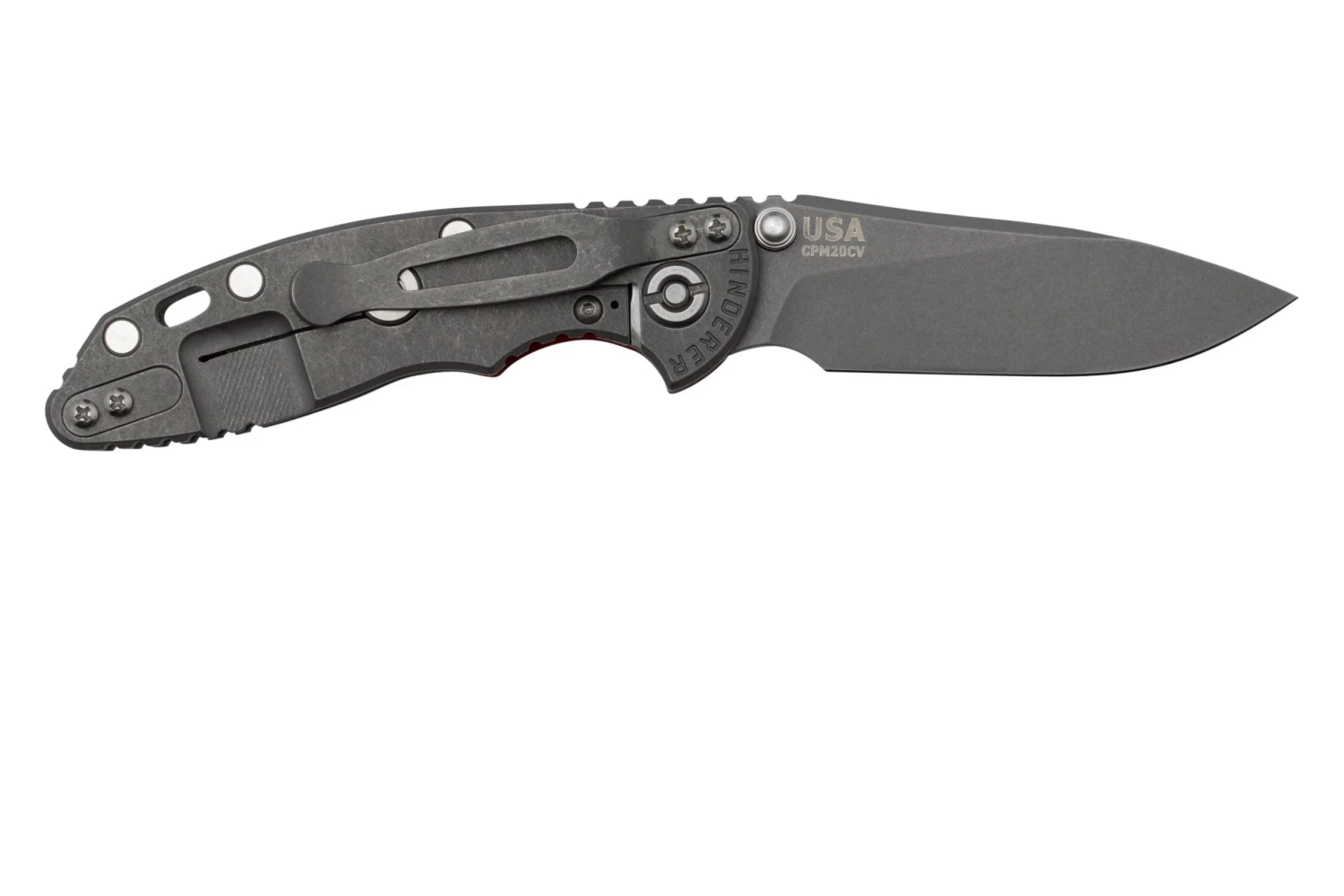 Rick Hinderer XM18 3.0” Slicer Non-Flipper CPM 20CV Red G10 Navaja - Imagen 4