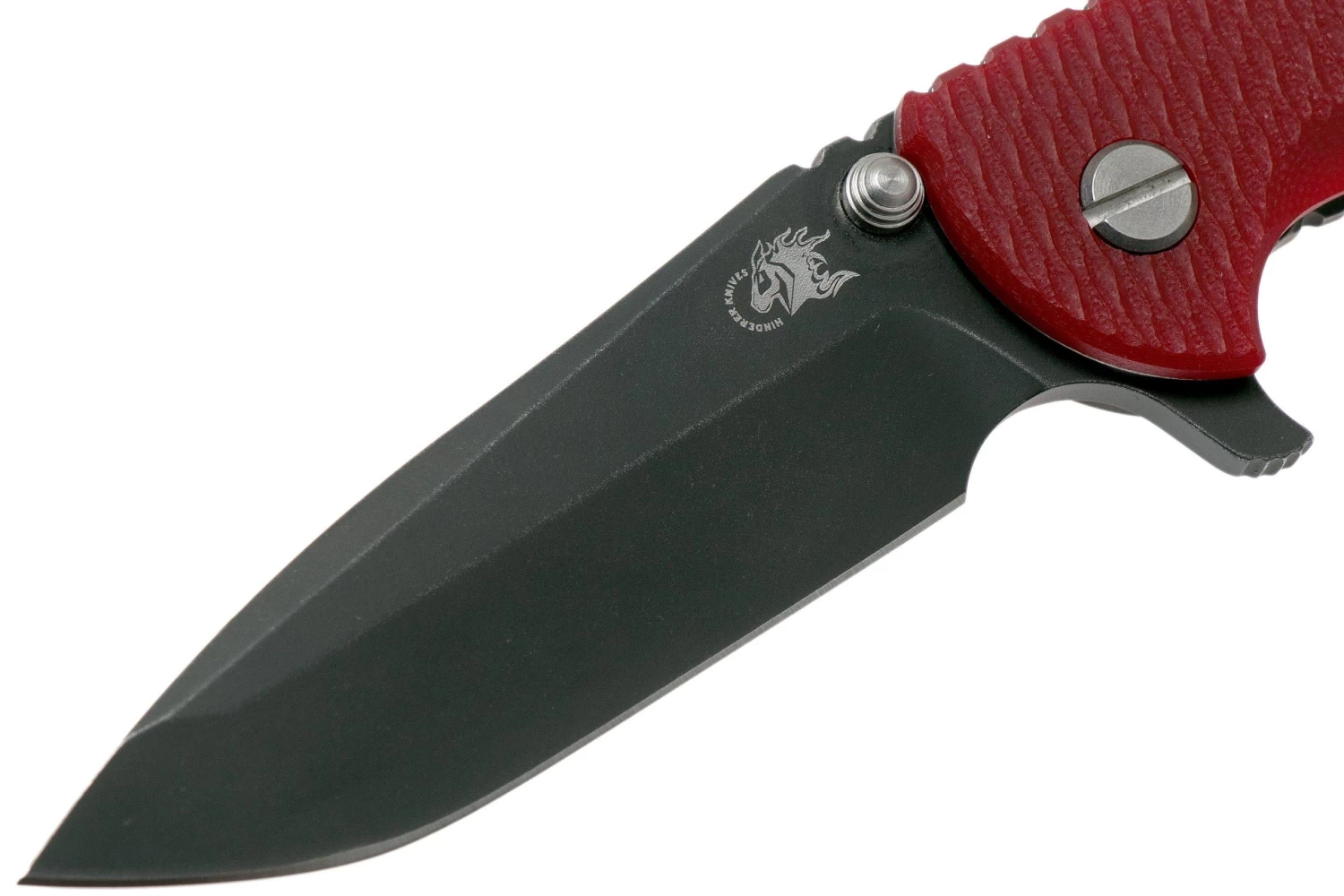 Rick Hinderer XM-18 3.5" Spanto CPM 20CV Battle Black, Red G10 Navaja - Imagen 3