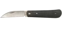 Jack Wolf Laid Back Jack, Black Canvas Micarta LAIDB-01-BLK Navaja Slipjoint