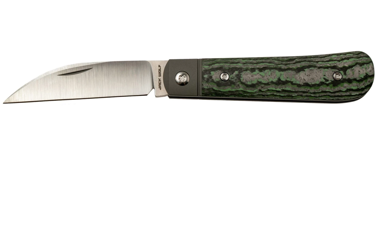 Jack Wolf Laid Back Jack, Fat Carbon Jungle Wear LAIDB-01-FCG Navaja Slipjoint
