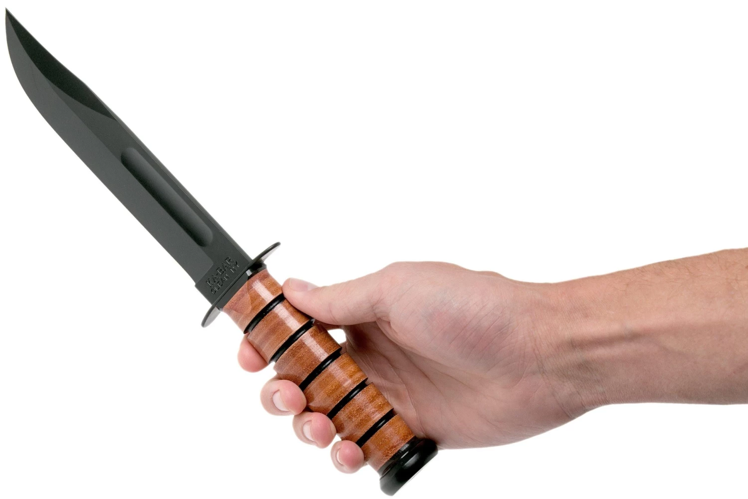 KA-BAR U.S. Navy Knife 1225 Cuchillo Fijo, Funda De Cuero - Imagen 6