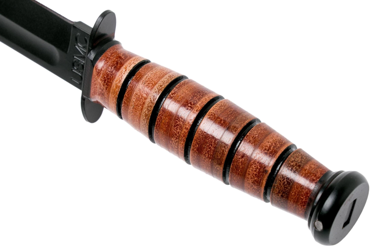 KA-BAR Short USMC Cuchillo 1250, Funda De Cuero - Imagen 4