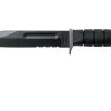 KA-BAR D2 Extreme Fighting Knife 1283, Serrated Blade, Kraton Handle, Funda De Cuero