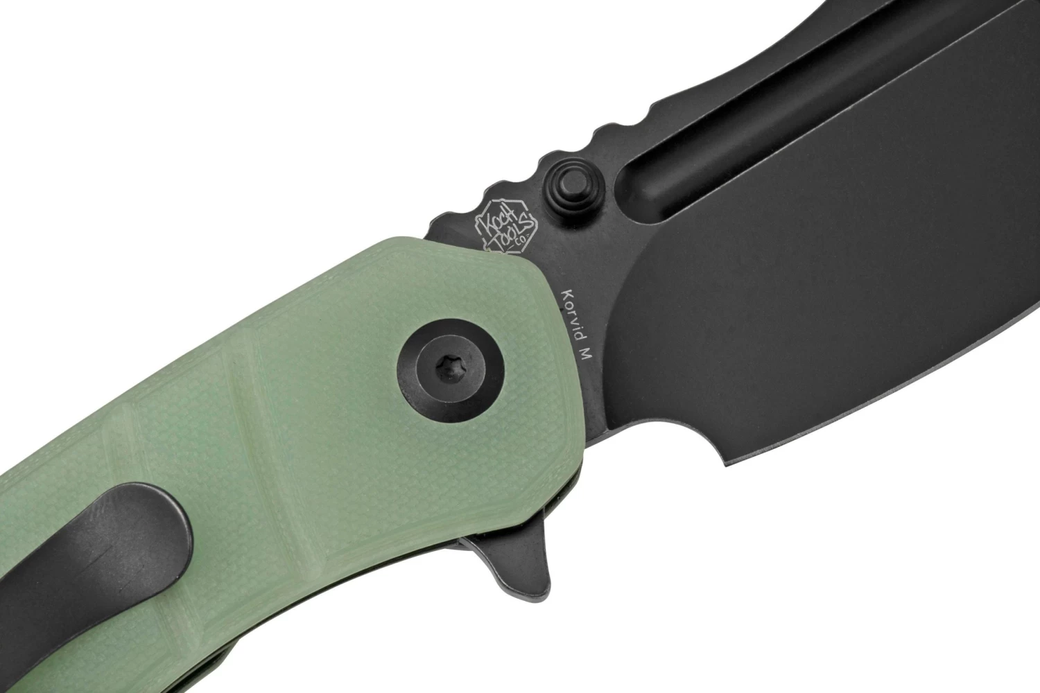 Kansept Korvid M T2030A4 Black, Jade G10 Navaja, Diseño Justin Koch - Imagen 5