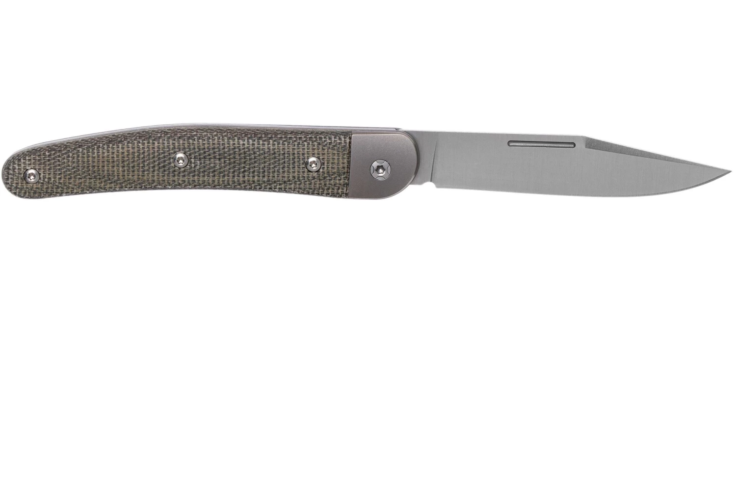 LionSteel Jack 1 Green Canvas Micarta JK1 CVG Navaja - Imagen 2
