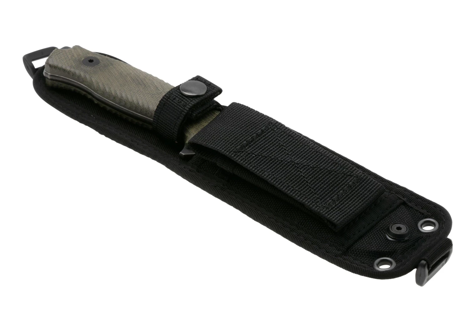 LionSteel M5B Sleipner Black, Green Canvas Micarta Cuchillo De Supervivencia - Imagen 6