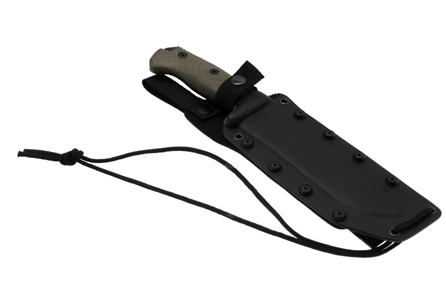 LionSteel M7B CVG Black, Green Canvas Micarta Cuchillo Fijo, Molletta Design - Imagen 6