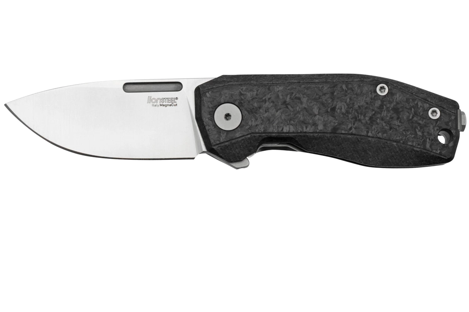 LionSteel Nano NA01-CF Frame Lock, Magnacut, Carbon Fiber, Navaja