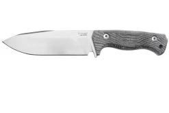 Lionsteel T6 Satin, Black Canvas Micarta T6-CVB Cuchillo Fijo