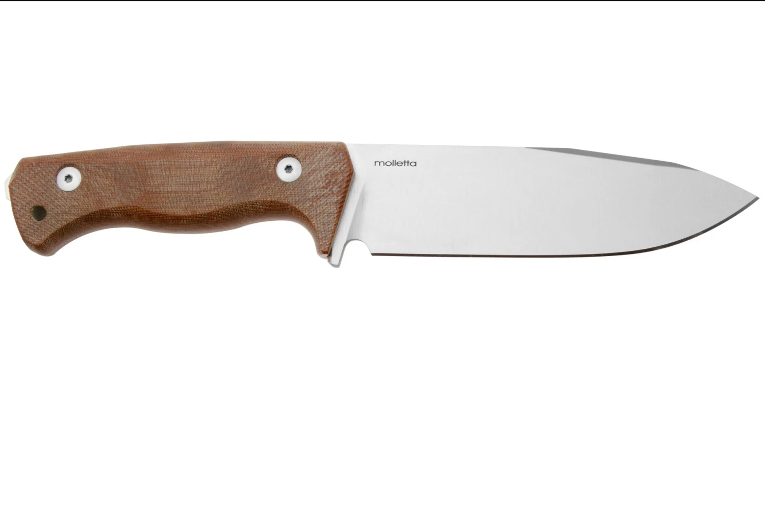 Lionsteel T6 Satin, Natural Canvas Micarta T6-CVN Cuchillo Fijo - Imagen 2