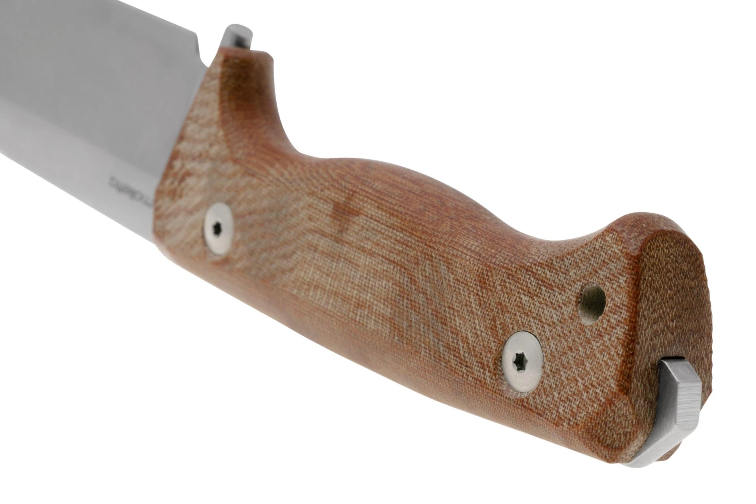 Lionsteel T6 Satin, Natural Canvas Micarta T6-CVN Cuchillo Fijo - Imagen 4