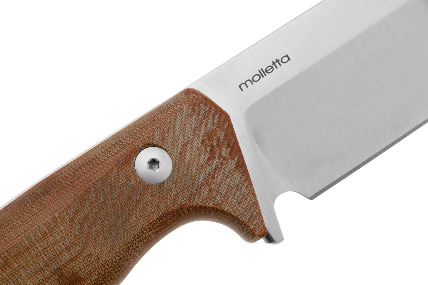 Lionsteel T6 Satin, Natural Canvas Micarta T6-CVN Cuchillo Fijo - Imagen 5