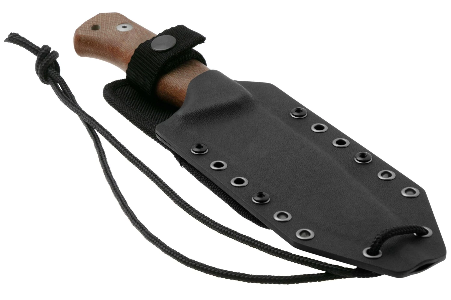 Lionsteel T6 Satin, Natural Canvas Micarta T6-CVN Cuchillo Fijo - Imagen 6