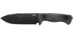 Lionsteel T6 Old Black, Black Canvas Micarta T6B-CVB Cuchillo Fijo