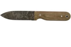 LT Wright Bushcrafter HC, 1075, Matte Green Micarta, Red Liners, Leather Sheath, Cuchillo Bushcraft