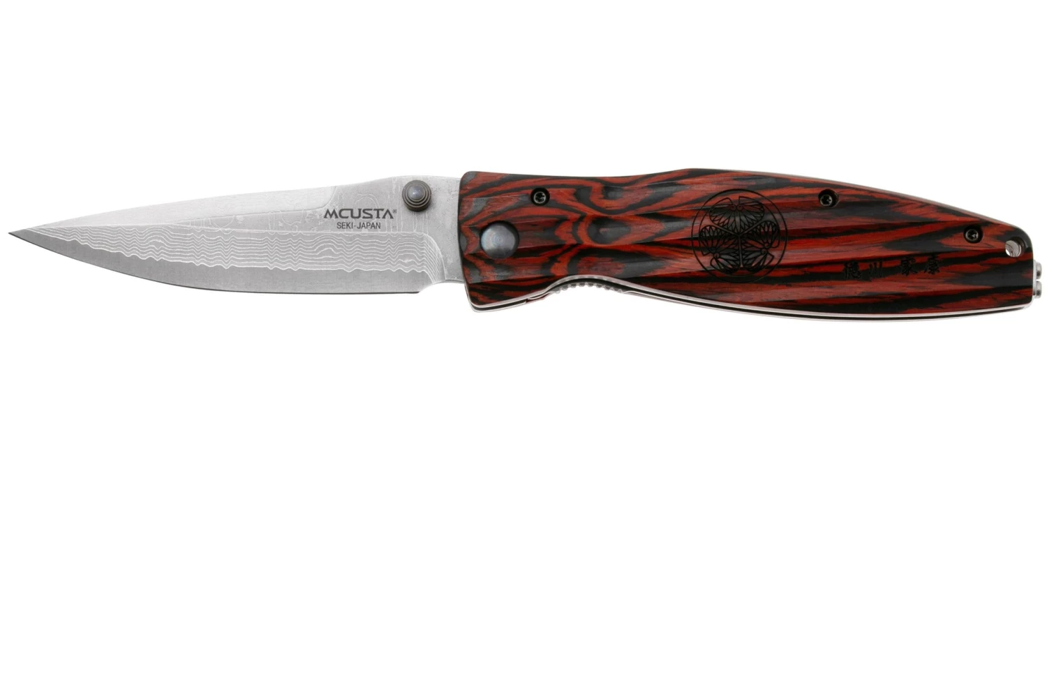 Mcusta MC-0183D Sengoku Tokugawa Ieyasu, Red Pakkawood Handle, Cuchillo De Caballero
