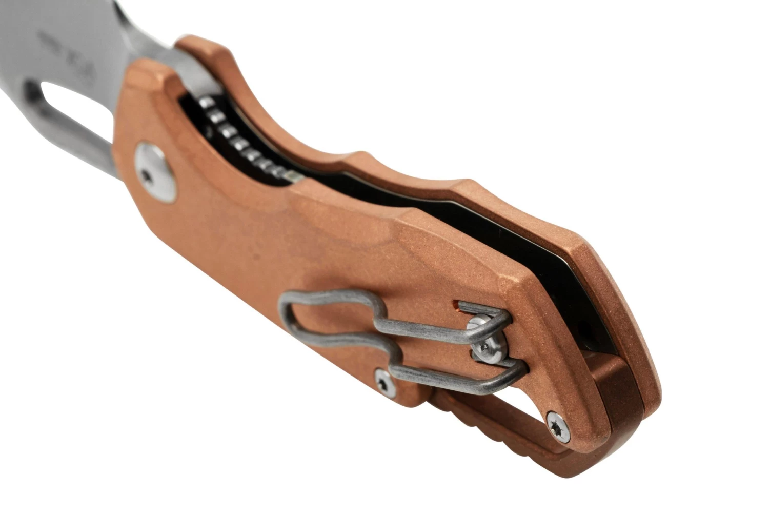 MKM Isonzo FX03-3CO Clip Point Stonewashed, Copper Navaja, Diseño De Jesper Voxnaes - Imagen 4