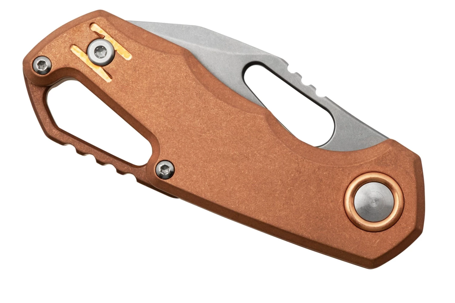 MKM Isonzo FX03-3CO Clip Point Stonewashed, Copper Navaja, Diseño De Jesper Voxnaes - Imagen 6