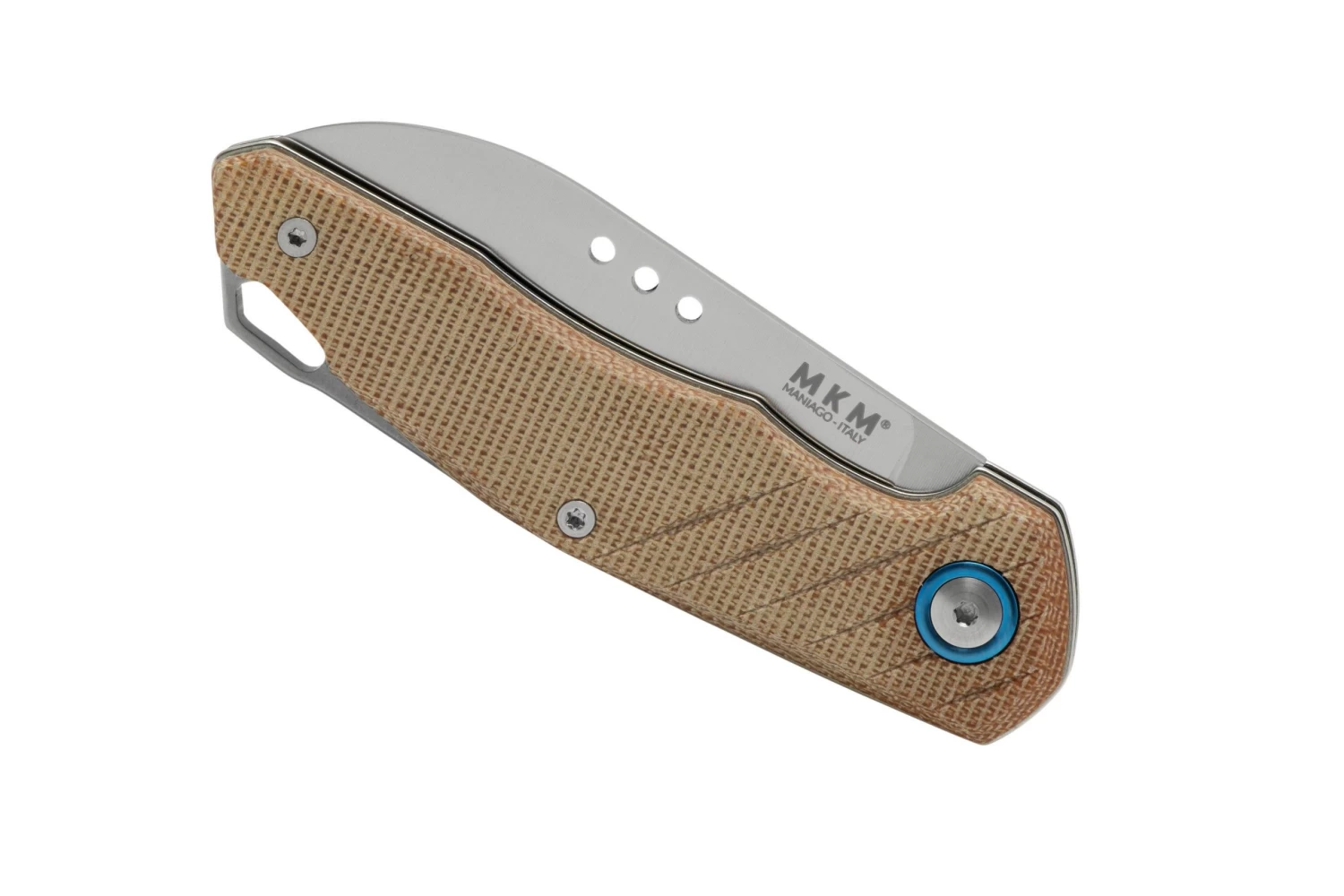 MKM Root RT-NC Satin Natural Canvas Micarta Navaja, Diseño Jens Anso - Imagen 6