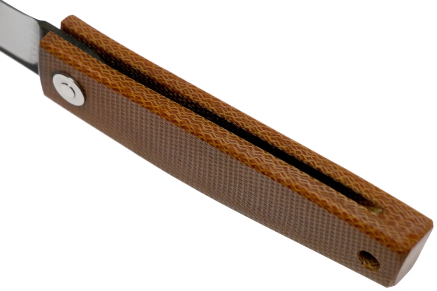 Ohta FK5 Higonokami-navaja, Natural Canvas Micarta - Imagen 5